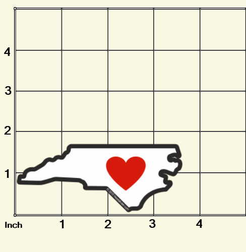 Sticker | Heart in North Carolina | Vinyl Decal