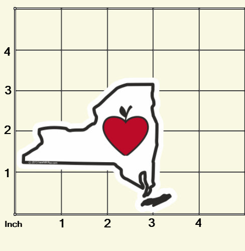 Sticker | Heart in New York | Vinyl Sticker