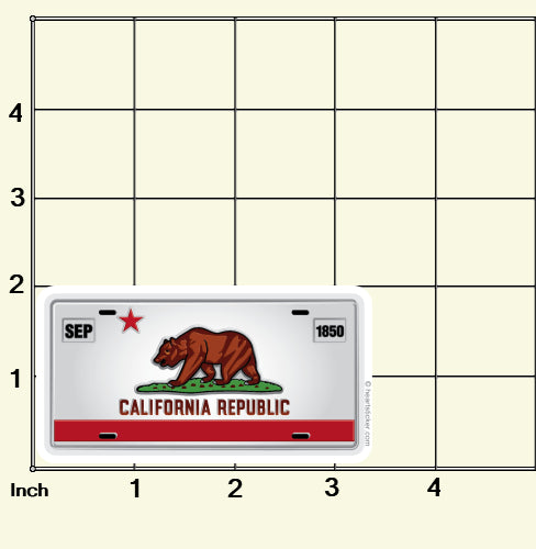 California State Flag Sticker | License Plate Decal