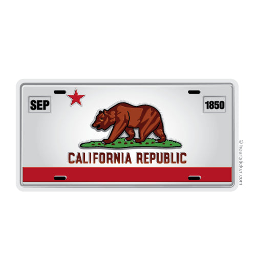 California State Flag Sticker | License Plate Decal