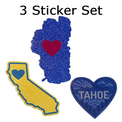 Lake Tahoe Stickers Collection | 3 Sticker Designs | California Decal