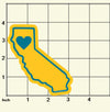 Heart in Northern California | California State Sticker | Golden State Blue Heart Decal