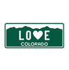 Sticker | Colorado Love Sticker | Classic License Plate Sticker Design