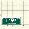 Sticker | Colorado Love Sticker | Classic License Plate Sticker Design