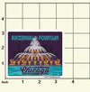 Sticker | Buckingham Fountain Chicago | Purple Blue Tan Label Decal