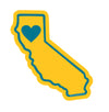 Heart in Northern California | California State Sticker | Golden State Blue Heart Decal