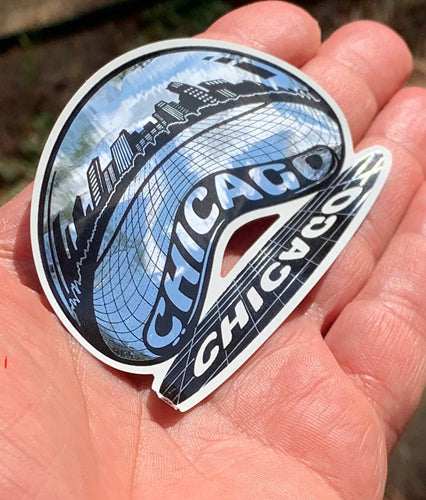 Sticker | Chicago Cloud Gate | Mirror Chrome Label Decal