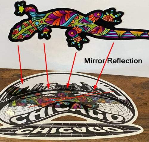 Sticker | Chicago Cloud Gate | Mirror Chrome Label Decal