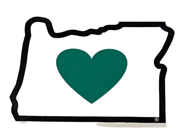 Oregon State Sticker Set | 5 Heart in Oregon Designs | Label Decal