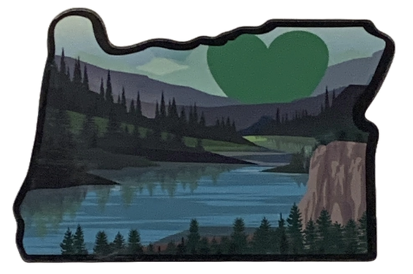 Sticker | Heart in Oregon | Columbia River Gorge Label Decal