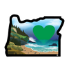 Oregon State Sticker Set | 5 Heart in Oregon Designs | Label Decal