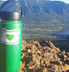 Sticker | Heart in Oregon | Classic Green Heart White Label Decal