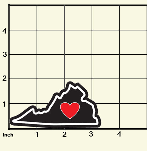 Sticker | Heart In Virginia | Vinyl Decal