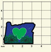 Sticker | Heart in Oregon Night Sky| Shooting Star Green Heart Label Decal