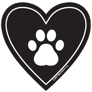 In My Heart-Dog Paw Sticker,All-Weather High Quality Vinyl Sticker – Heart  Sticker Company